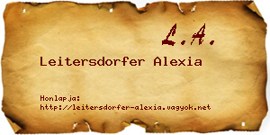 Leitersdorfer Alexia névjegykártya